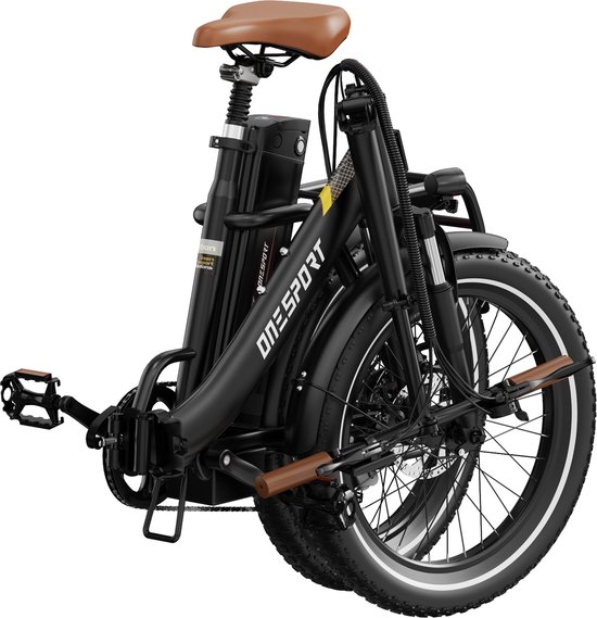 ONESPORT OT16Pro Elektrische Fiets–Opvouwbaar–48V 18Ah Accu–Actieradius tot 90 km–Aluminium Lage Instap–20×3.0 Inch Fatbike –APP –Bluetooth Verbinding - Stads E-bike - LCD Elektrische Vouwfietsen - Zwart van ONESPORT — afbeelding 3