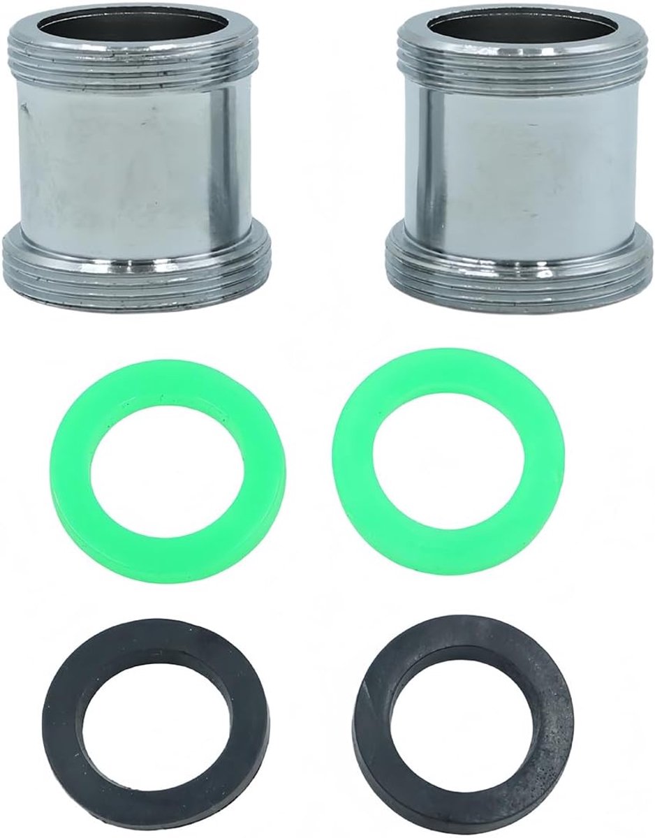 Pak van 2 M24 naar M22 kraanadapter Schroefdraadadapter voor M24 en M22 Mannelijke draden Geschikt voor keukenkranen Waterbespaarders Slangverbindingen voor waterreinigers