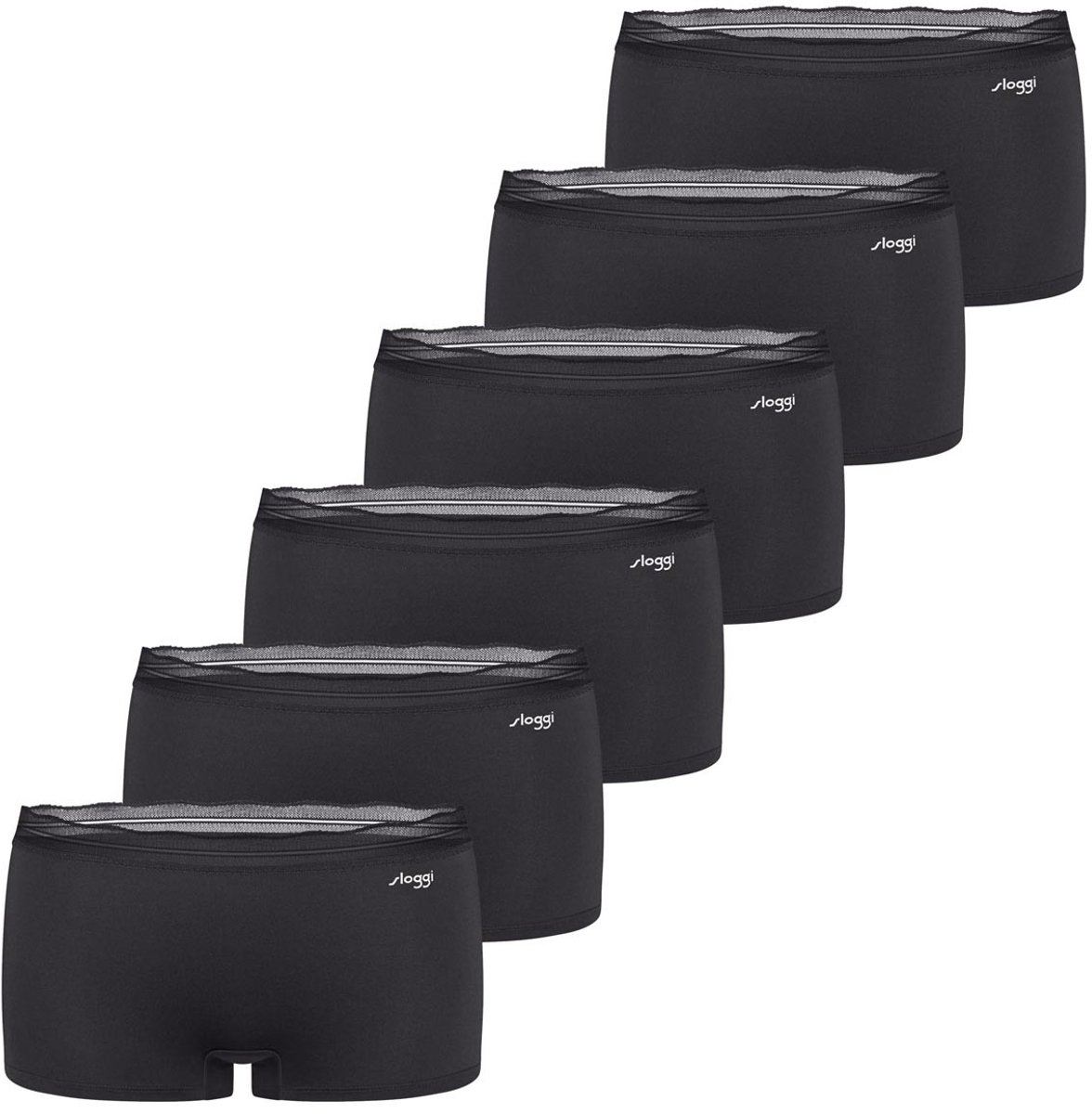 sloggi Dames shorts slip 6 pack Go Blush