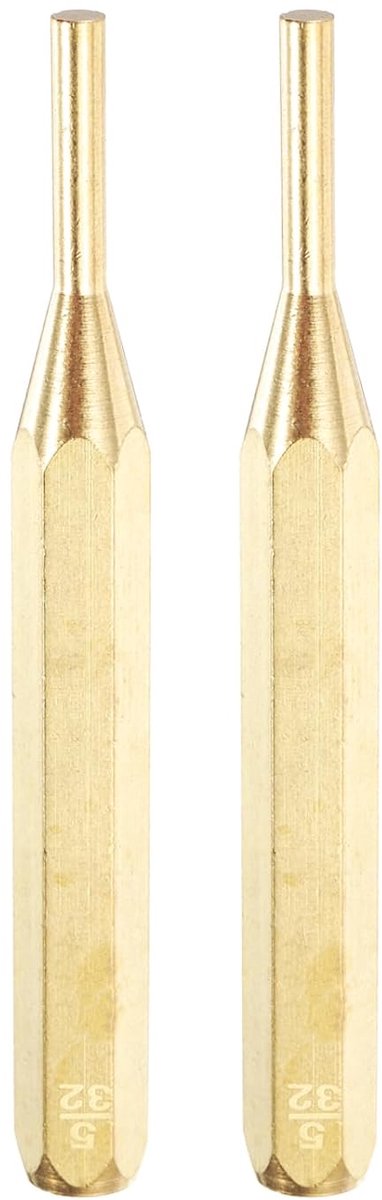 2 stuks messing punten, 5/32 inch, niet-metalen aandrijfstiftpunten, cilindrische uitlijningspunten voor horlogereparatie, sieraden en handwerk
