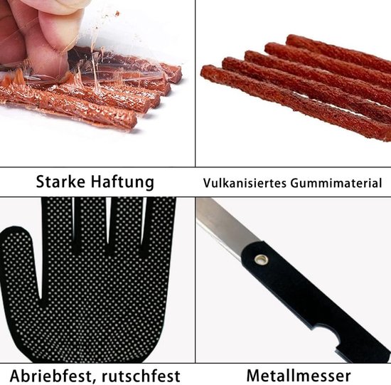 Bandenreparatieset - Lekke banden repareren - Noodreparaties - 39-delig - 27.2 x 15.3 x 4.7 cm - Niet gespecificeerd — afbeelding 4