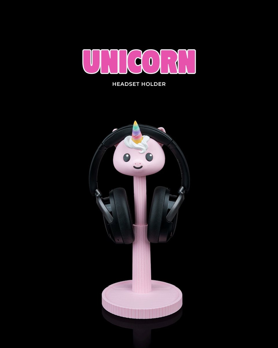 Unicorn - Koptelefoonhouder voor bureau en gaming setup - Decoratieve houder - headset standaard, bureau organizer, kantoor, werkplek