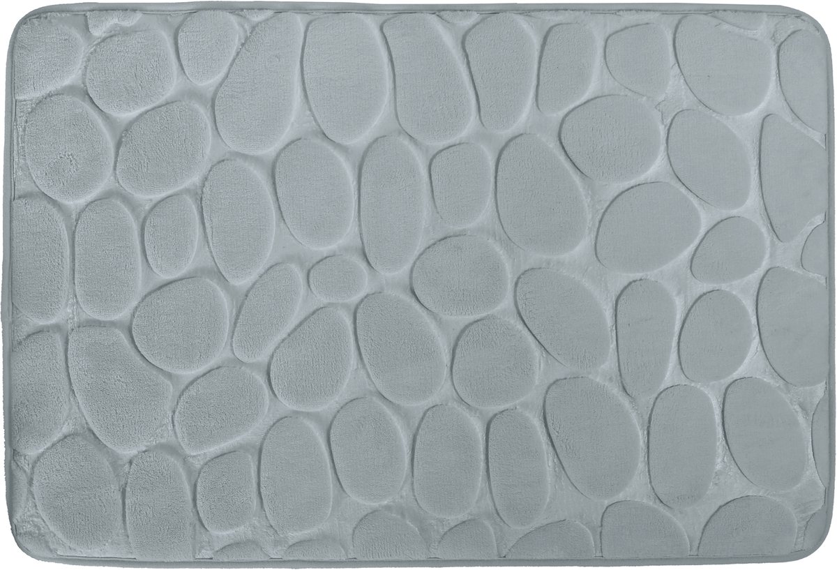 MSV Badmat met Antislip Onderzijde – Zachte Absorberend Badkamer Mat – Pebble Design Badmatten voor Douche en Bad