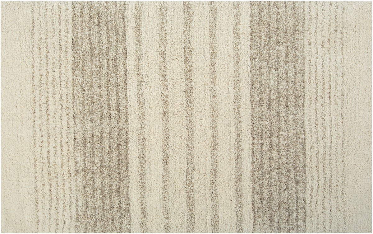 Spirella Badmat Katoen 50x80 cm - Katoenen Badmat Nomad in Natura Beige - Zachte Badmatten voor Badkamer