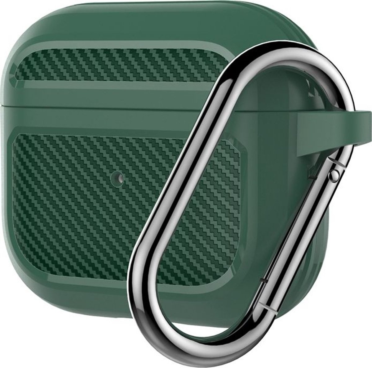 Mobigear Hoesje geschikt voor Apple AirPods 3 Hoesje Flexibel Siliconen | Mobigear Carbon - Groen