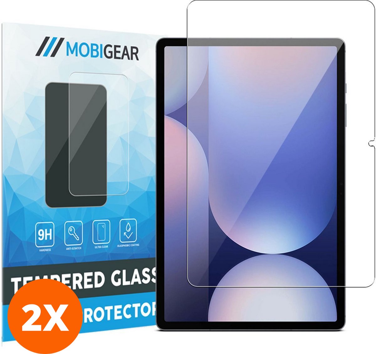 Mobigear Screenprotector geschikt voor Samsung Galaxy Tab S10 FE Glazen | Mobigear Screenprotector - Case Friendly (2-Pack)