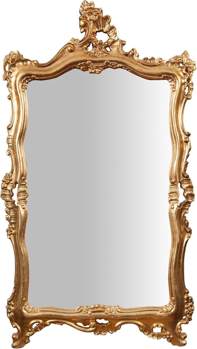 SnelShoppen - Grote Spiegel voor Woonkamer en Slaapkamer, 205 x 106 cm, Houten Barok Spiegel, Extra Grote Wandspiegel van Hoogwaardige Materialen, Ide