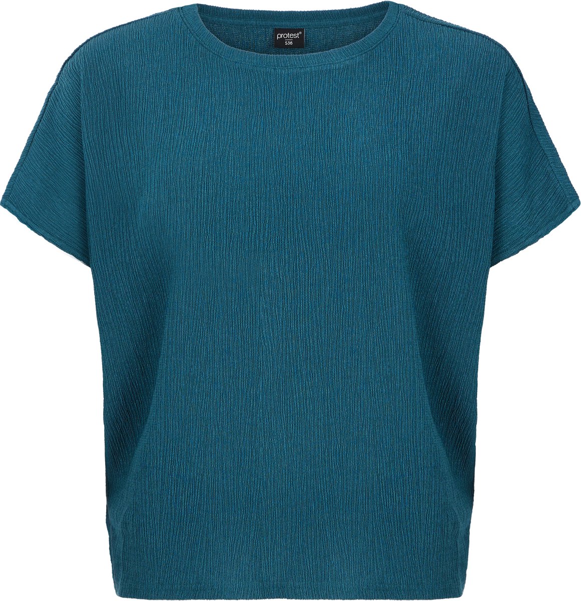 Protest Prtloua – T shirt Dames – Korte mouwen – Ronde hals Blauw