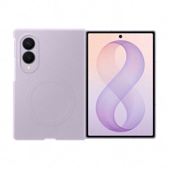 Samsung Galaxy Z Fold 8 Siliconen Back Cover met Magneet Paars