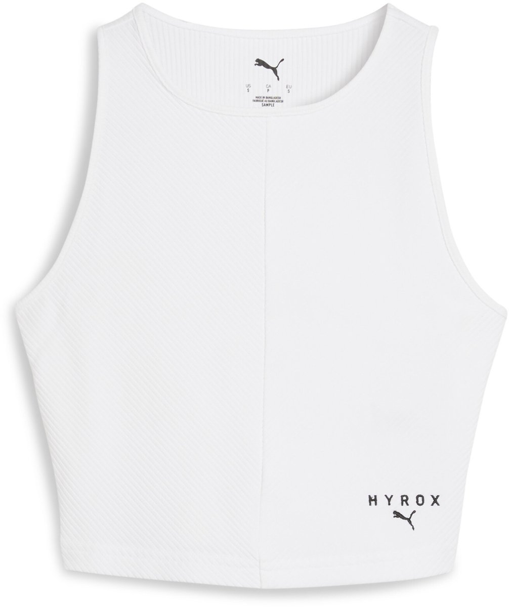 W PUMA x HYROX RIB CROP TANK Wit