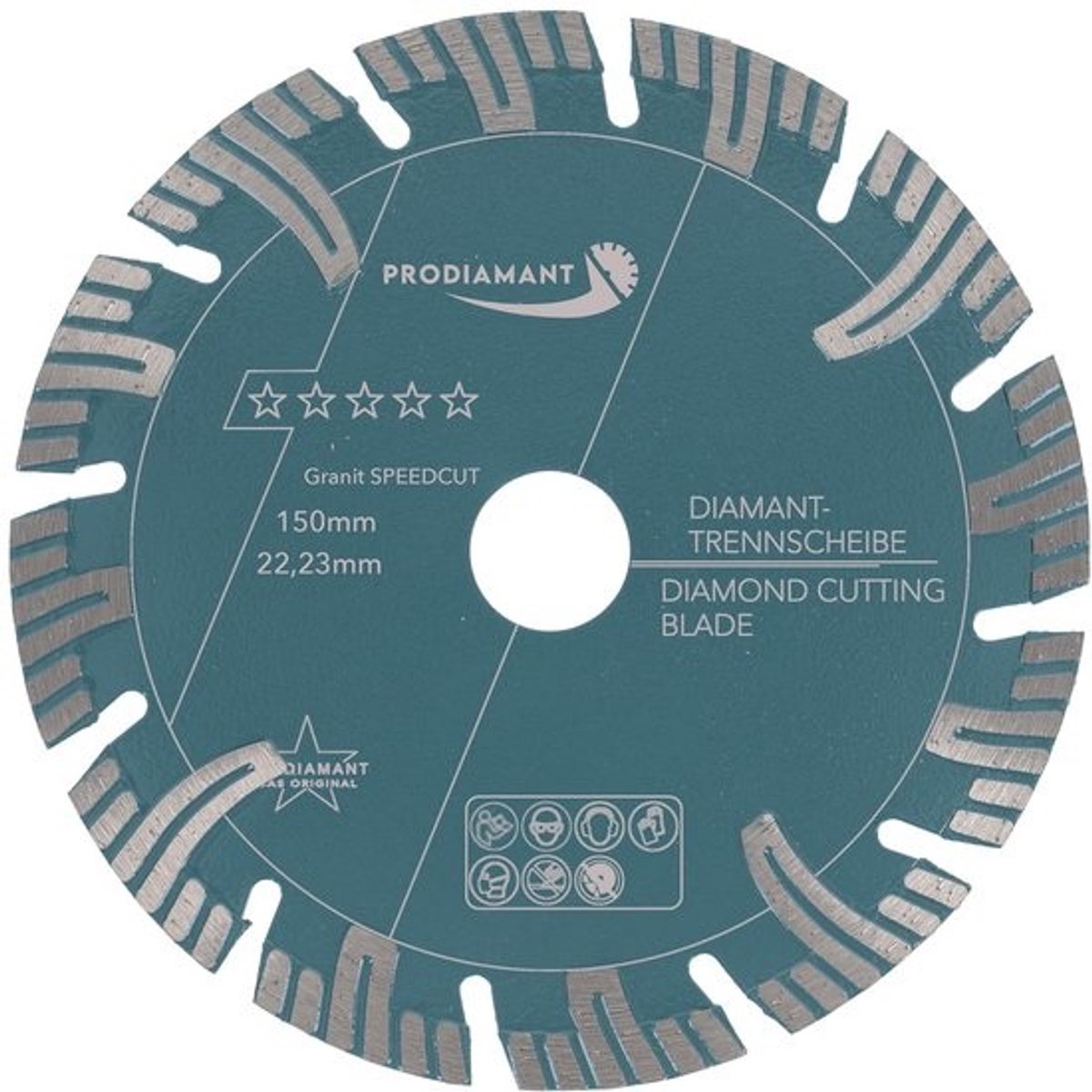 Diamant Doorslijpschijf Turbo 150mm voor Graniet, Beton en Steen - Snelle Snede