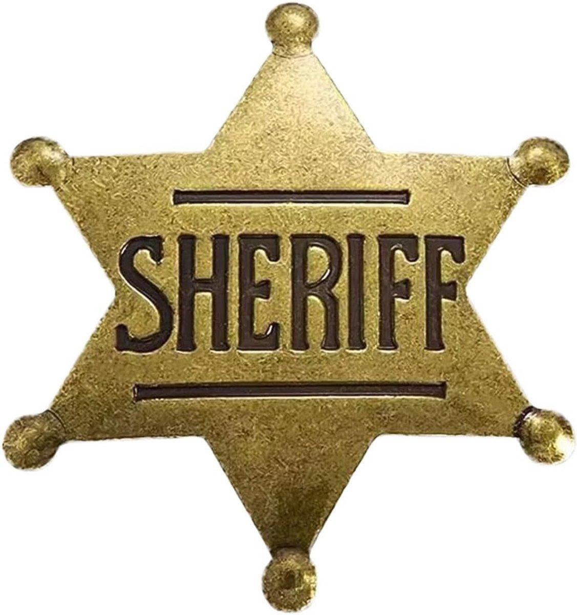 Sheriff Badge voor Kinderen en Volwassenen - Cowboy Party Decoratie, School Carnaval en Deputy Accessoire in Legering Staal