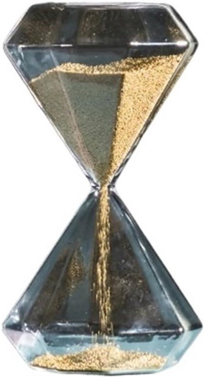 Zandloper Timer - Zandloper Klok - Tijd Meten - Klassiek Ontwerp - 9.5 * 16.5cm - Goud