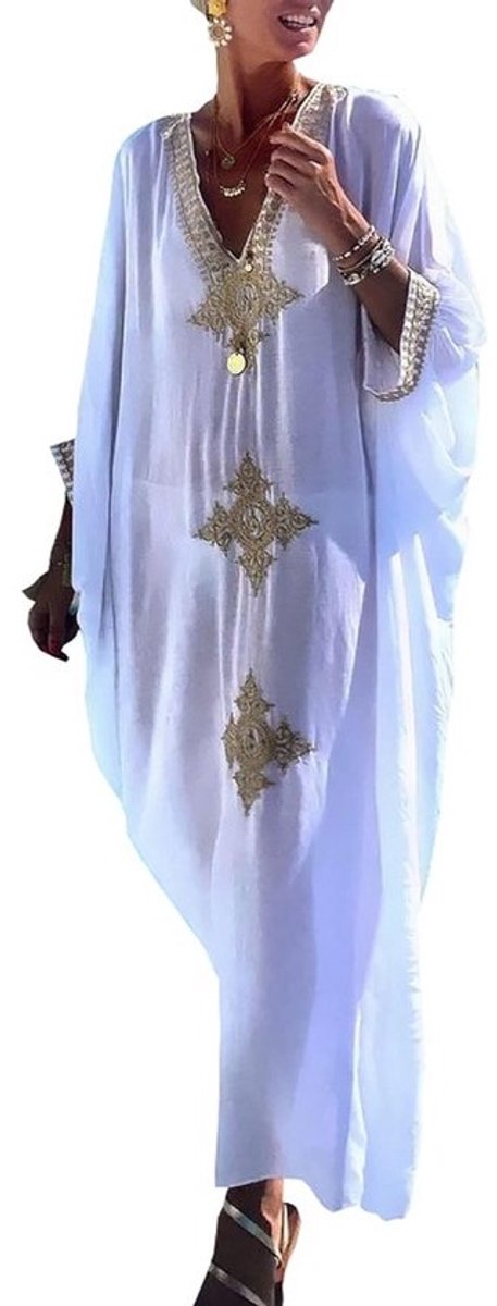 Bohemian Strandjurk Maxi Jurk Zomer Kaftan Cover-up voor Dames