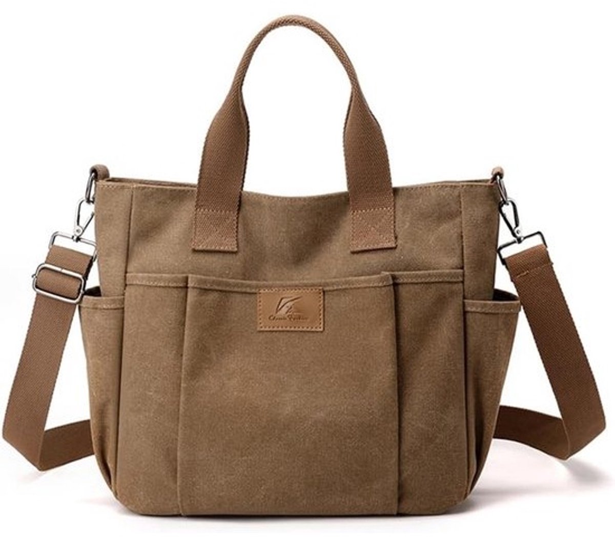 Grote Canvas Schoudertas Dames Tote Handtas Crossbody Tas Casual