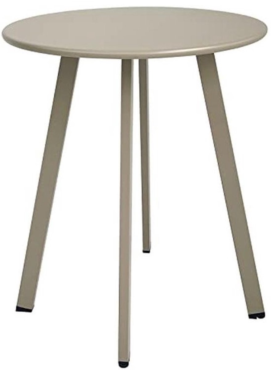 Weerbestendige rond metalen bijzettafel voor buiten en binnen - ideale eindtafel voor tuin en balkon
