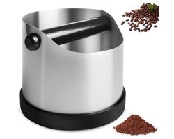 Afklopbak voor koffiedik van roestvrij staal - Koffieknock-box met antislip bodem en compact ontwerp