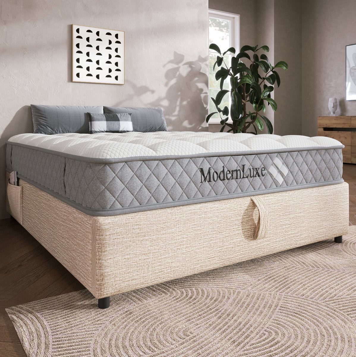 REDOM - Matras - 7-zones pocketveringkern - Koudschuim - Orthopedisch - H3 middelhard - Volwassenen - Tweepersoons - 160 x 200 cm - 20 cm