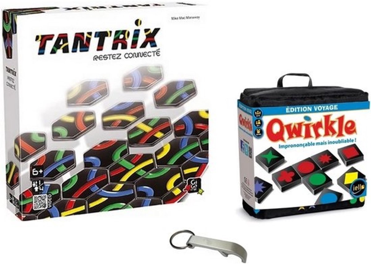 Combinatiespel: Denkspel Tantrix en Kleurrijk Plankspel Qwirkle Reisversie
