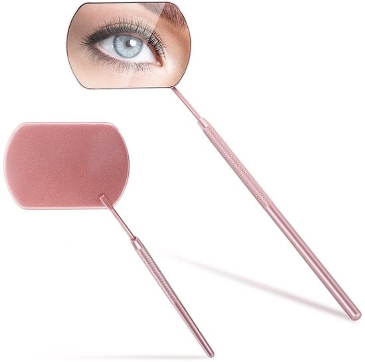 Dailygoods - Vierkante Wimperextensions Spiegel - Multifunctioneel Wimper Applicator - Roestvrij Staal - Inspectiespiegel - Voor Wimperbehandelingen -