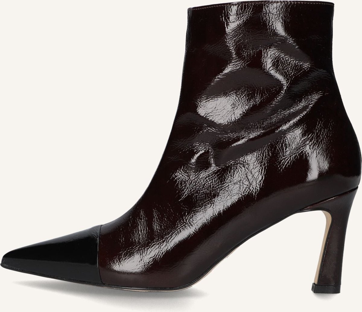 Notre-V 77235 Enkellaarsjes - Enkelboots met rits - Dames - Bruin - Maat 39