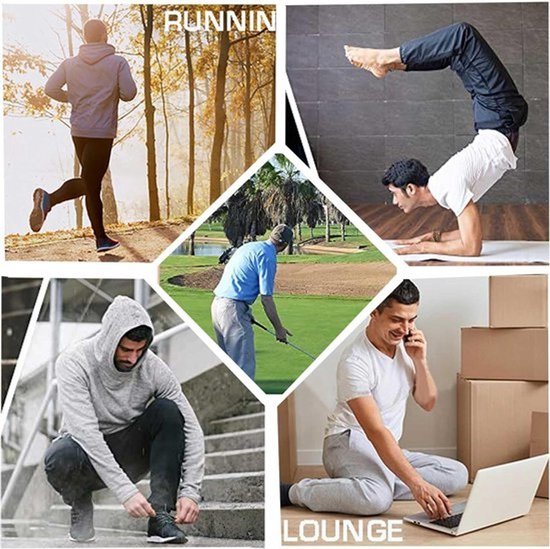 Ademende Heren Joggingbroek Trainingsbroek Lange Sweatbroek voor Sport en Yoga — afbeelding 3