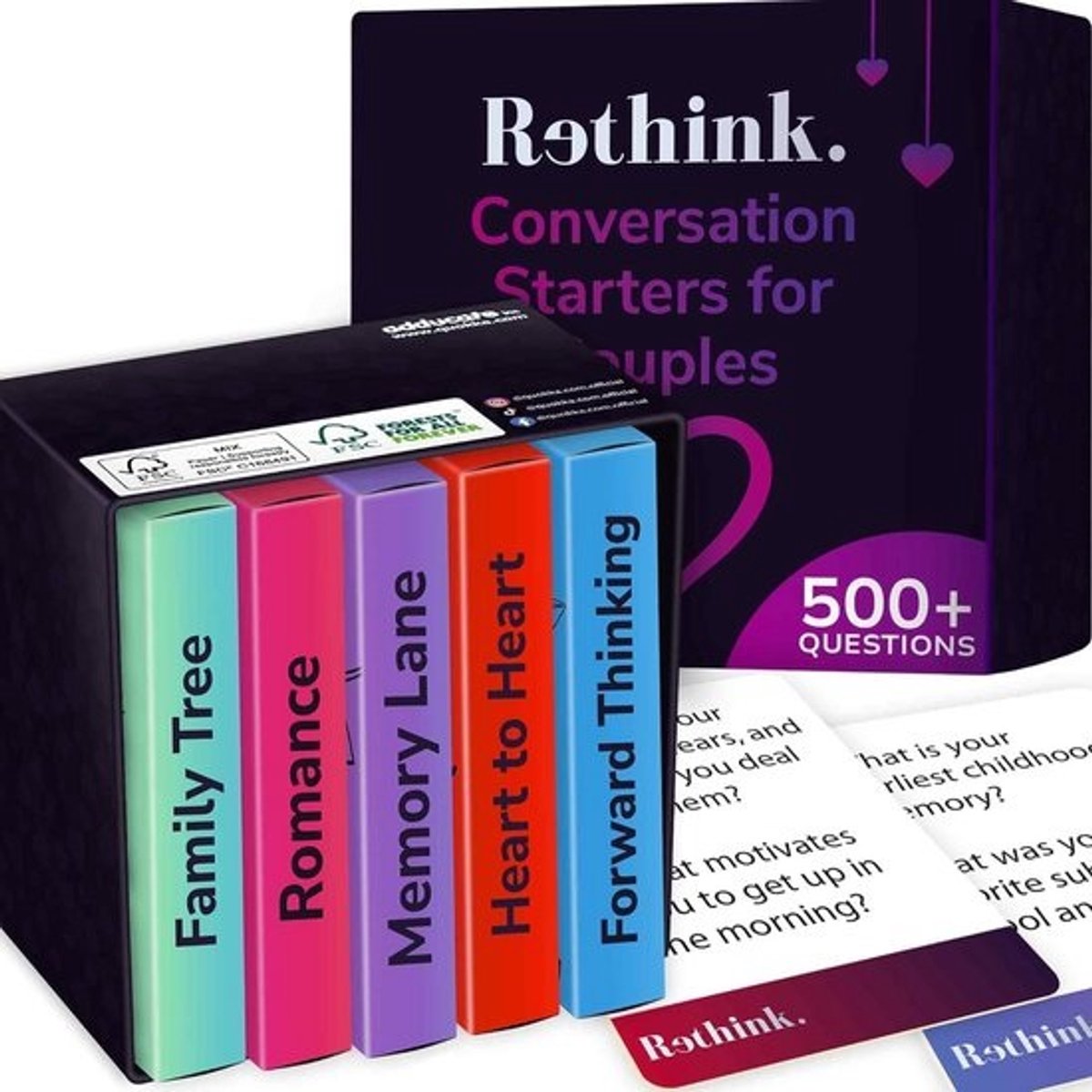 Gesprekkaarten voor Koppels - Spel met Vragen voor Relatieverbetering - Avondje Uit Kaarten