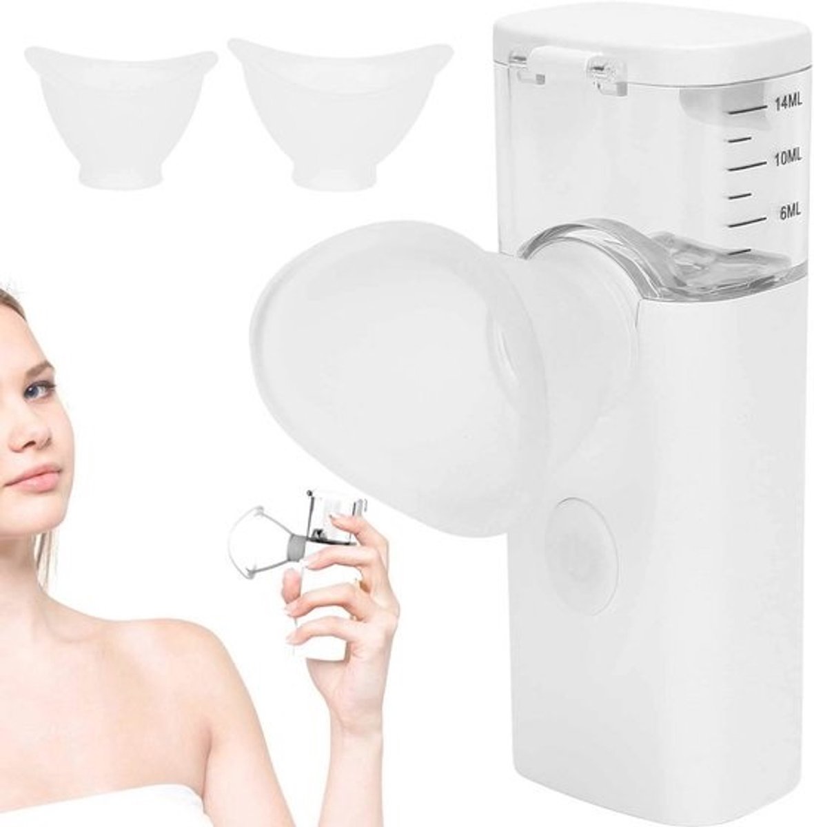 Nano Mist Sprayer 2-in-1 Vernevelaar voor Gezicht en Ogen - Hydraterende Vernevelaar & Mini Vochtiger