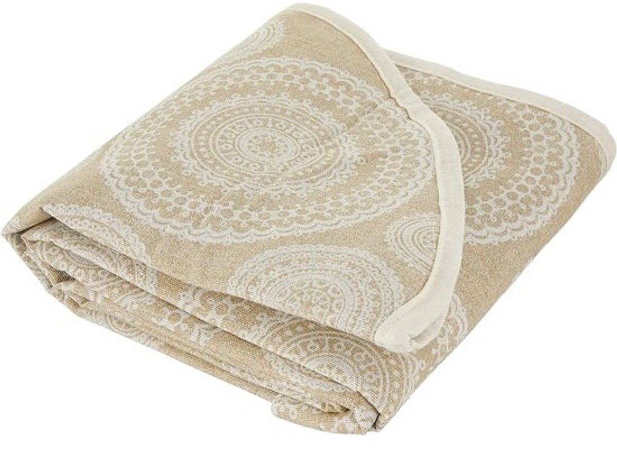 Strijkplankovertrek Beige met Schuimlaag en Trekkoord - Geschikt voor Strijkplanken tot 140x48 cm