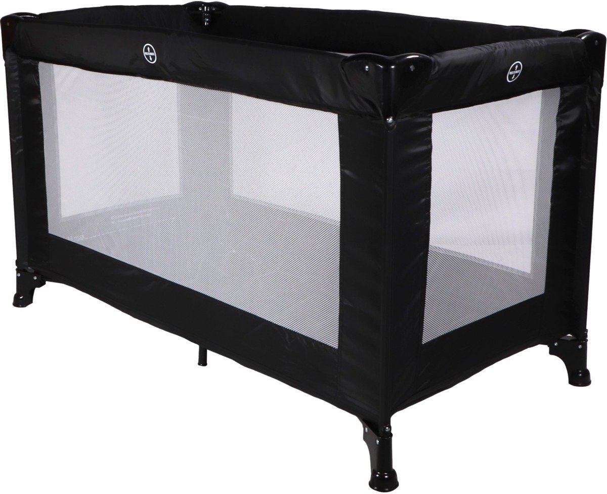 MamaLoes Soof Zwart Campingbed + Opvouwbaar Matras in Tas thumbnail 6