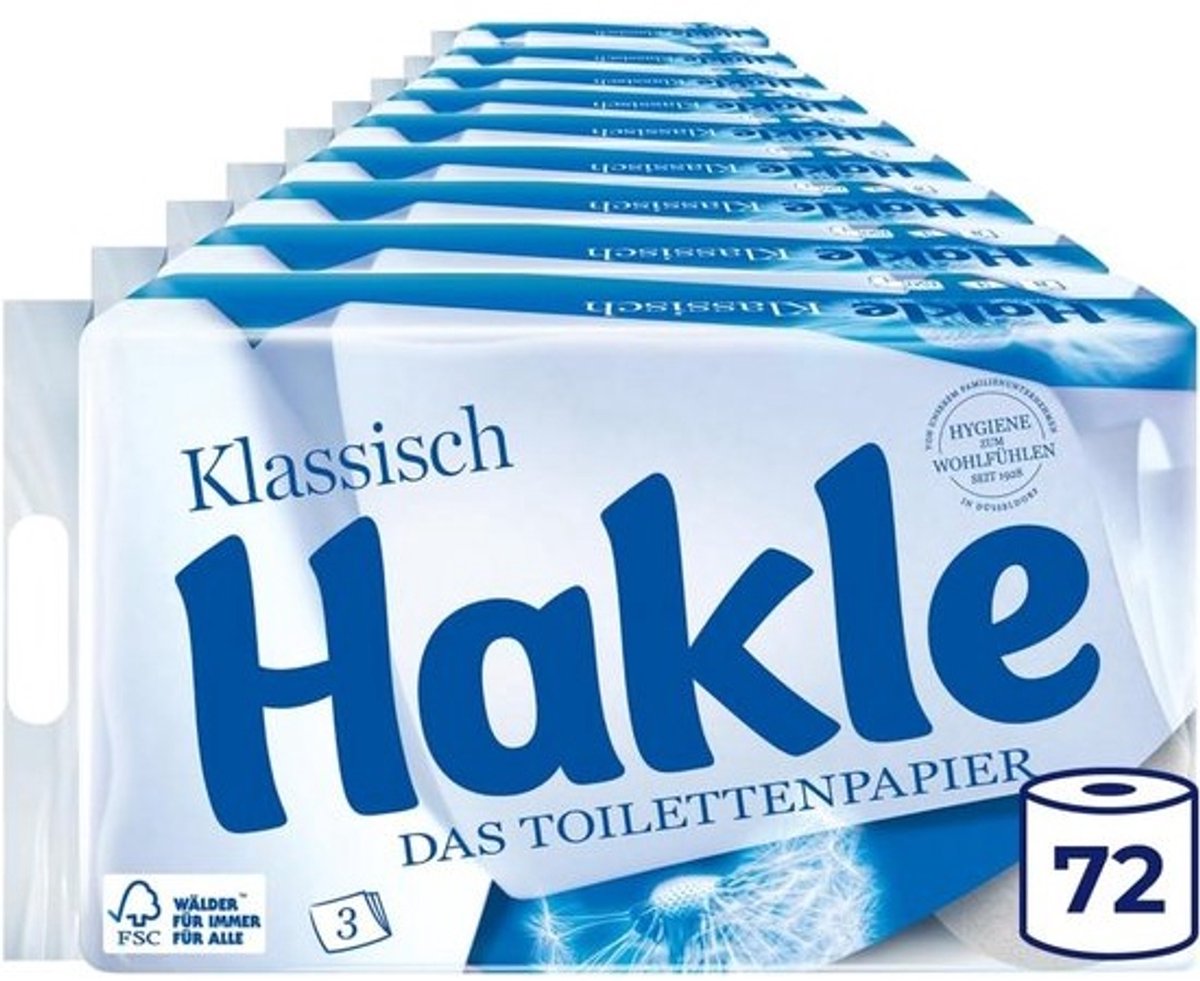 Zacht 3-laags toiletpapier, 72 rollen, duurzaam en comfortabel