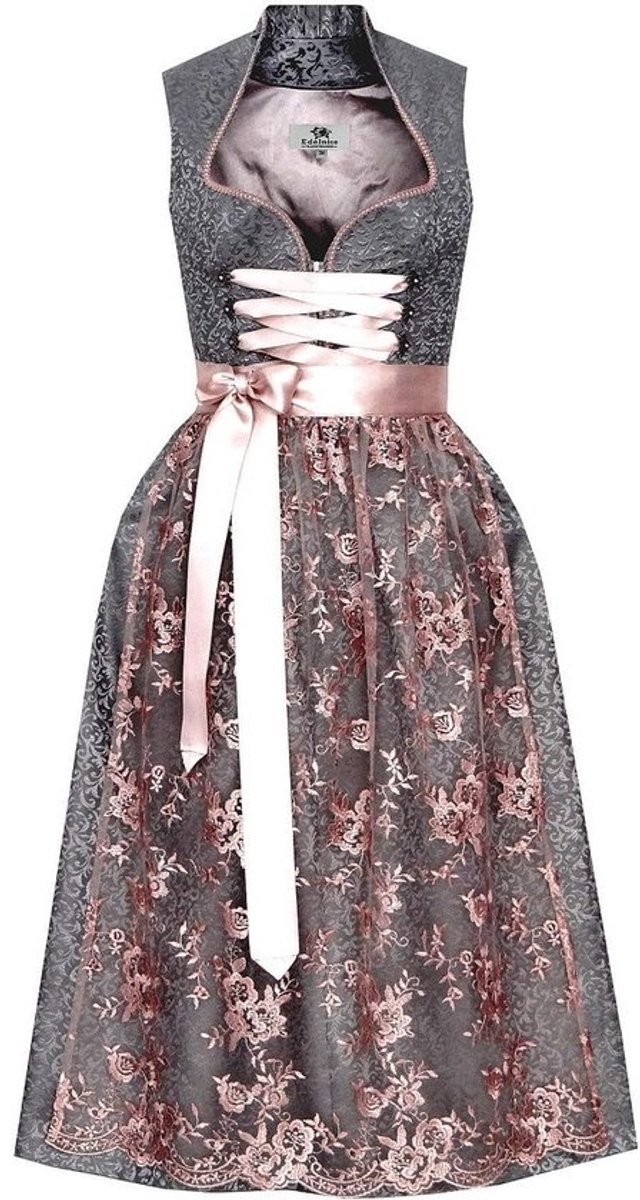 Lange Dirndl voor Dames met Kant Schort - Traditionele Trachtenmode