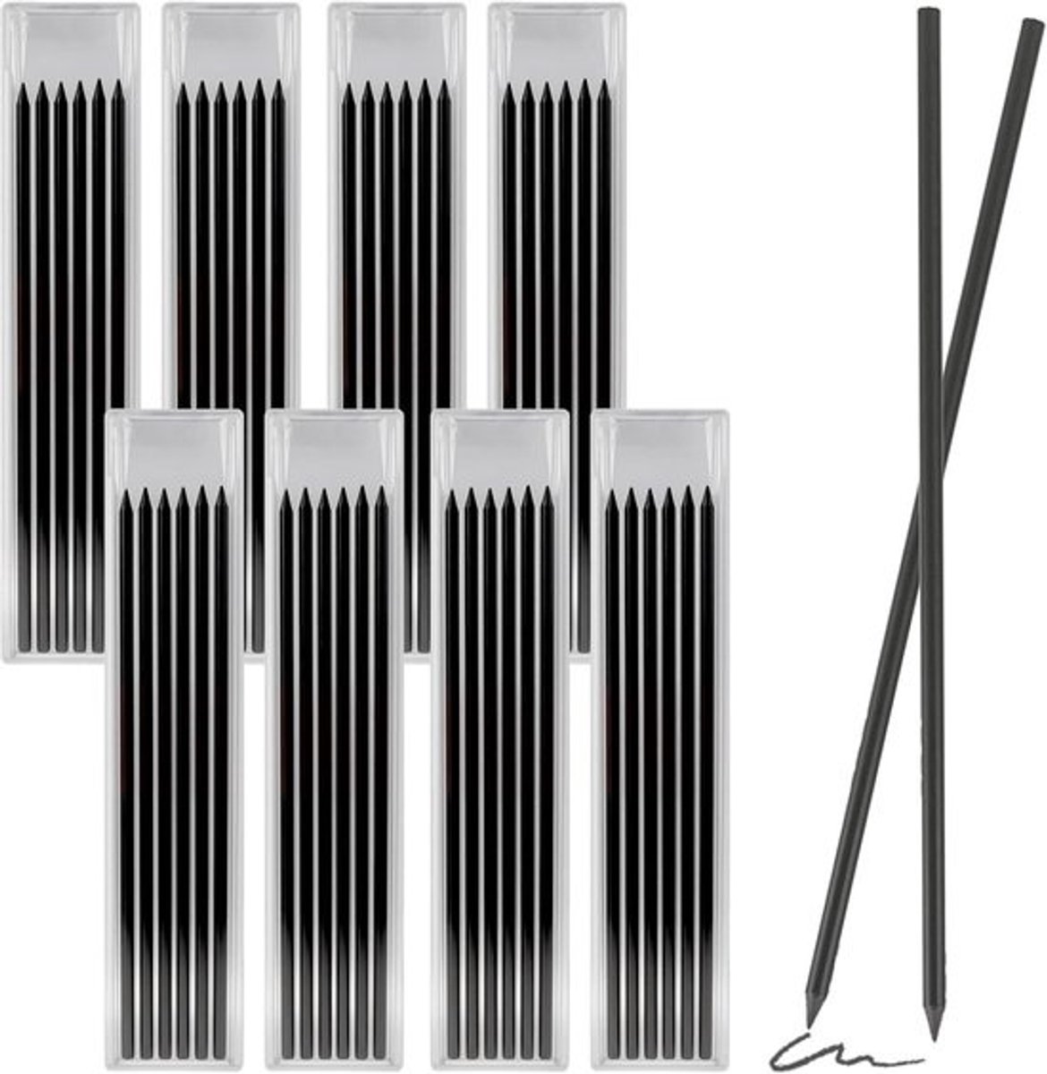 Bouwpotlood Vullingen - Grafiet Stiften - Nauwkeurig Markeren - Waterdicht Grafiet - 48 Stuks 2.8mm