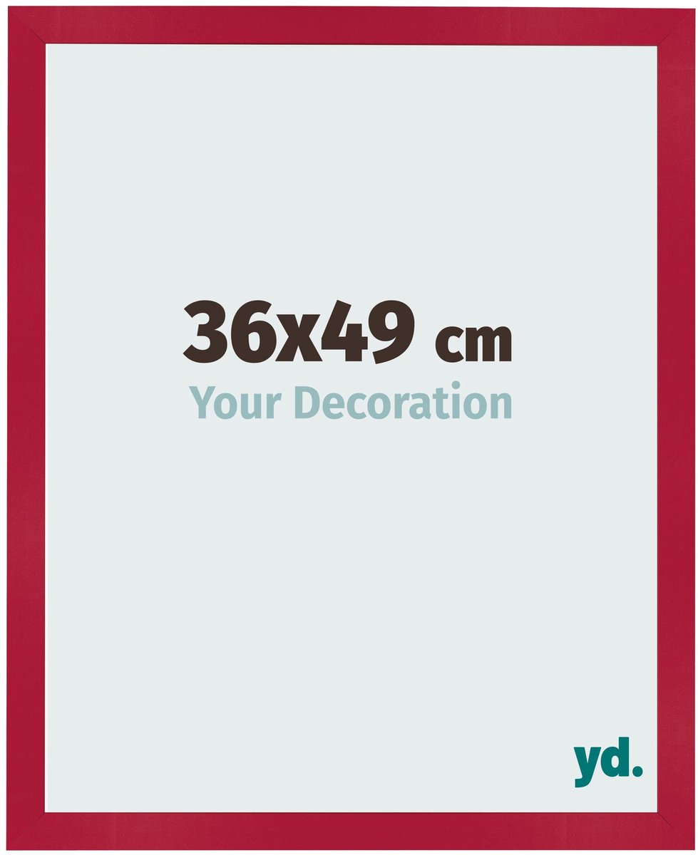 Your Decoration - Fotolijst 36x49 cm - MDF - Rood - Bologna