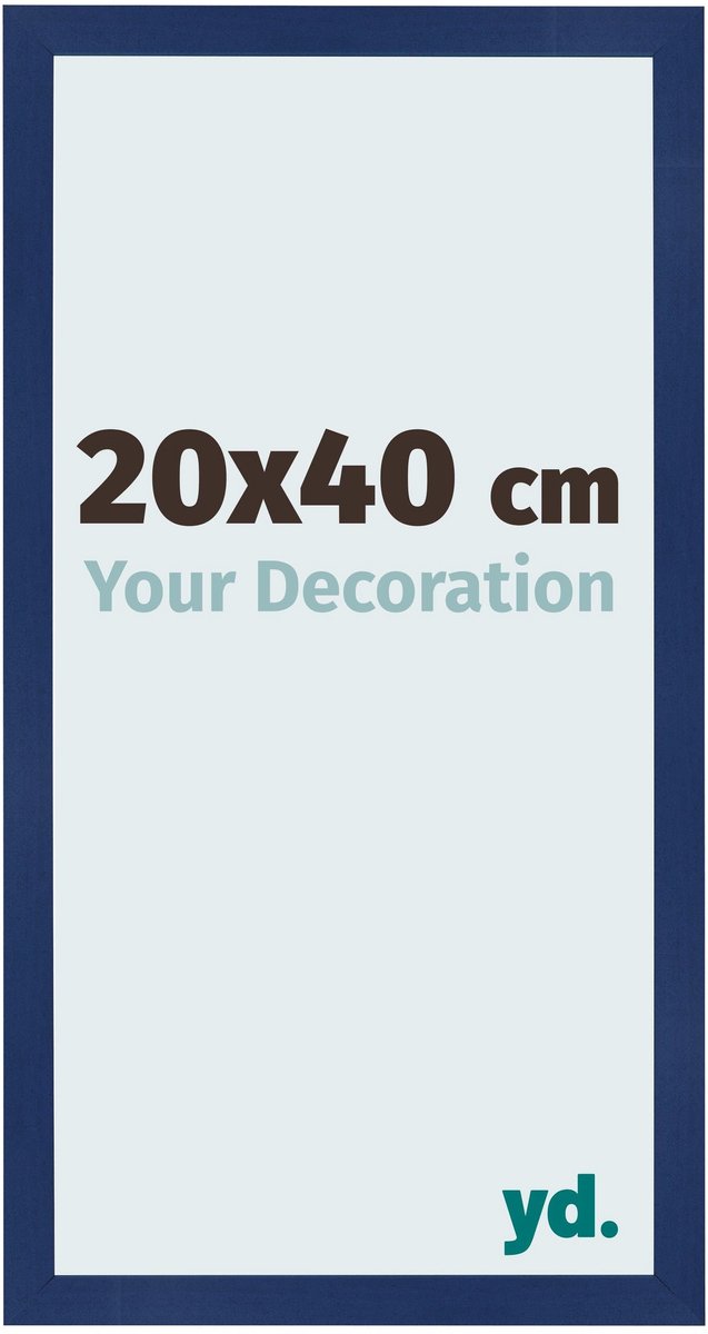 Your Decoration - Fotolijst 20x40 cm - MDF - Donkerblauw Geveegd - Bologna