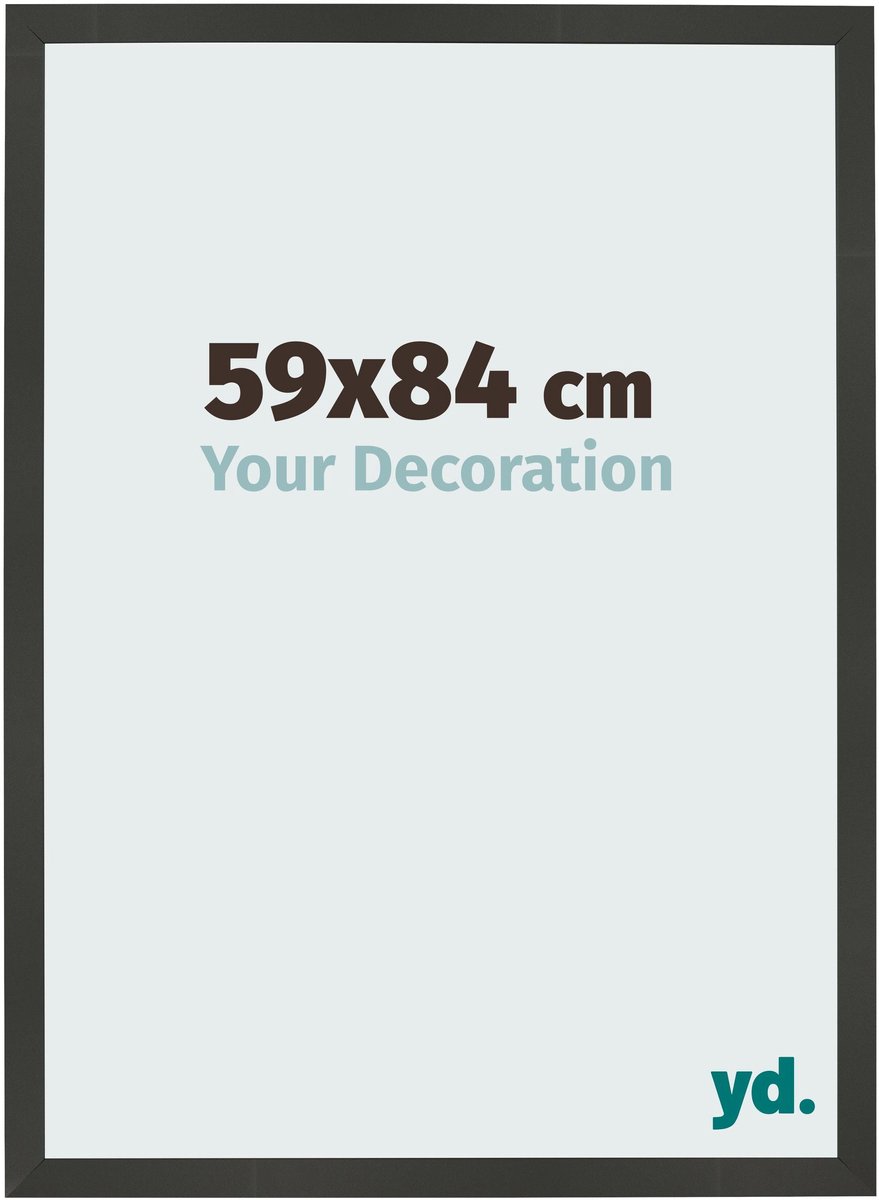 Your Decoration - Fotolijst 59x84 cm - MDF - Antraciet - Bologna