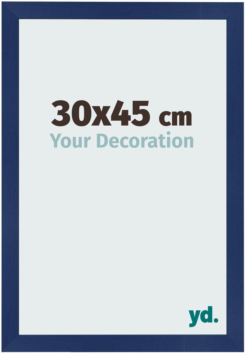 Your Decoration - Fotolijst 30x45 cm - MDF - Donkerblauw Geveegd - Bologna
