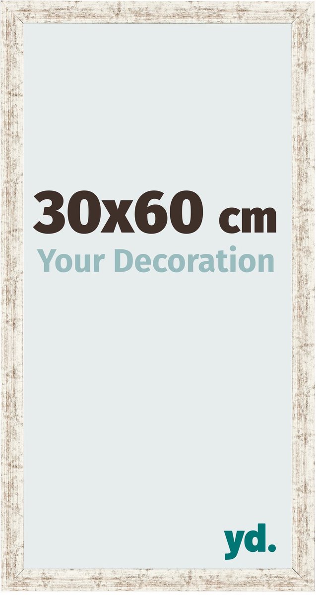 Your Decoration - Fotolijst 30x60 cm - MDF - Wit Vintage - Bologna