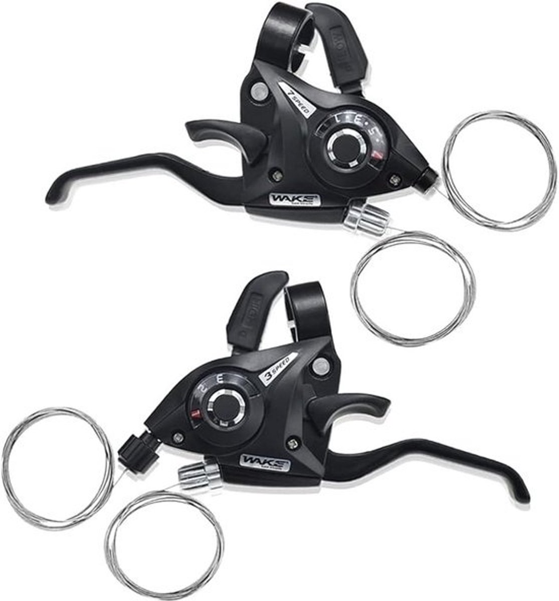 Schakelset Fiets 3x7 of 3x8 Versnellingen Inclusief Remhendels voor Mountainbike en Vouwfiets
