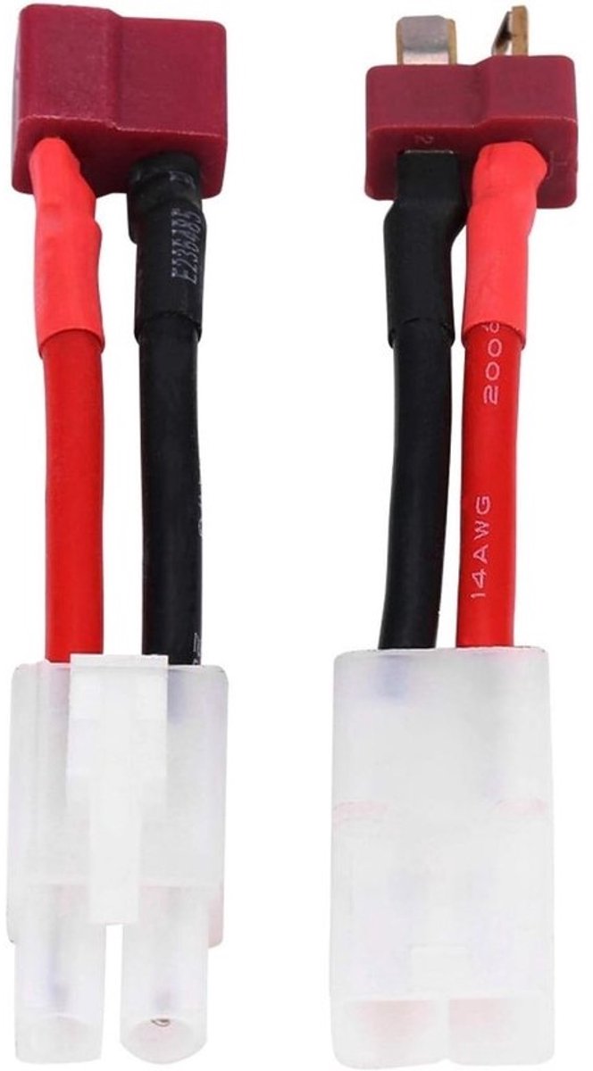 T-Stekker naar Tamiya Adapterkabel 14 AWG - Batterij Verlengkabel voor RC Accu's