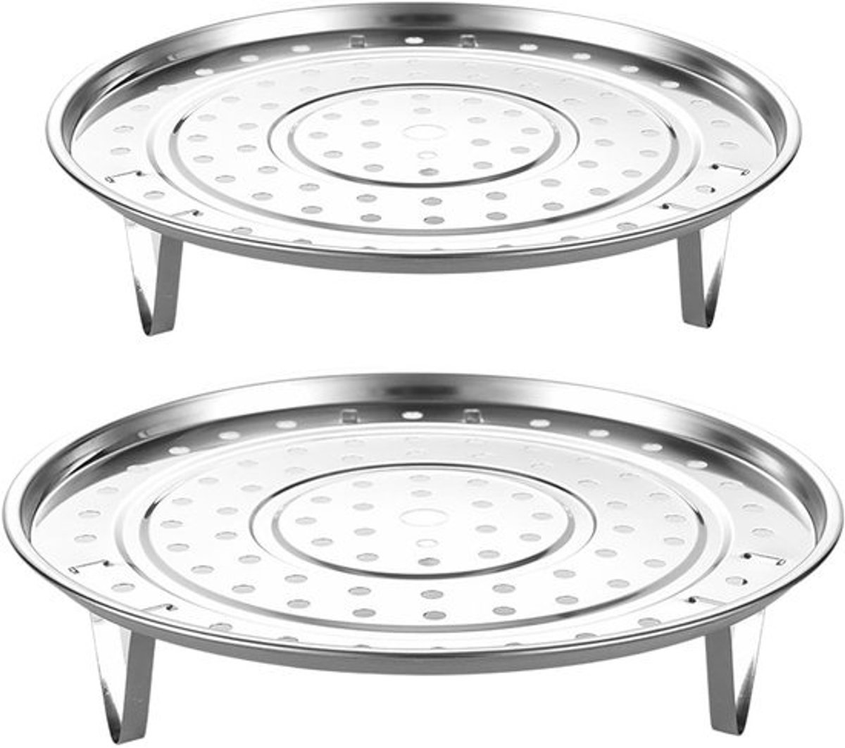 Stoomrek Set met Afneembare Poten - Ronde Stoomschalen voor Multifunctioneel Koken