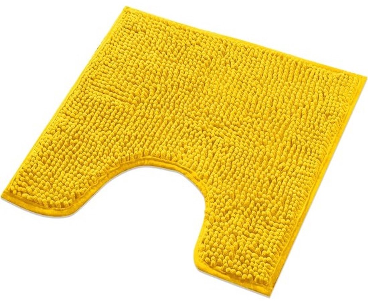 Antislip Badmat Geel - Maschinewasbaar & Comfortabel - 45x45cm Oude WC-Uitsparing