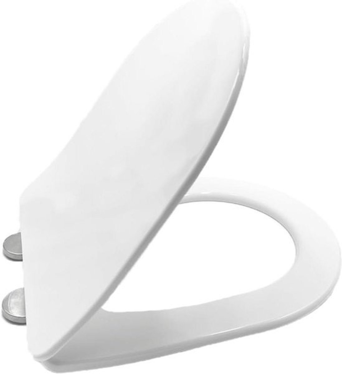 Toiletbril - WC Deksel - Stil Sluiten - Snelle Reiniging - D-vorm - Wit