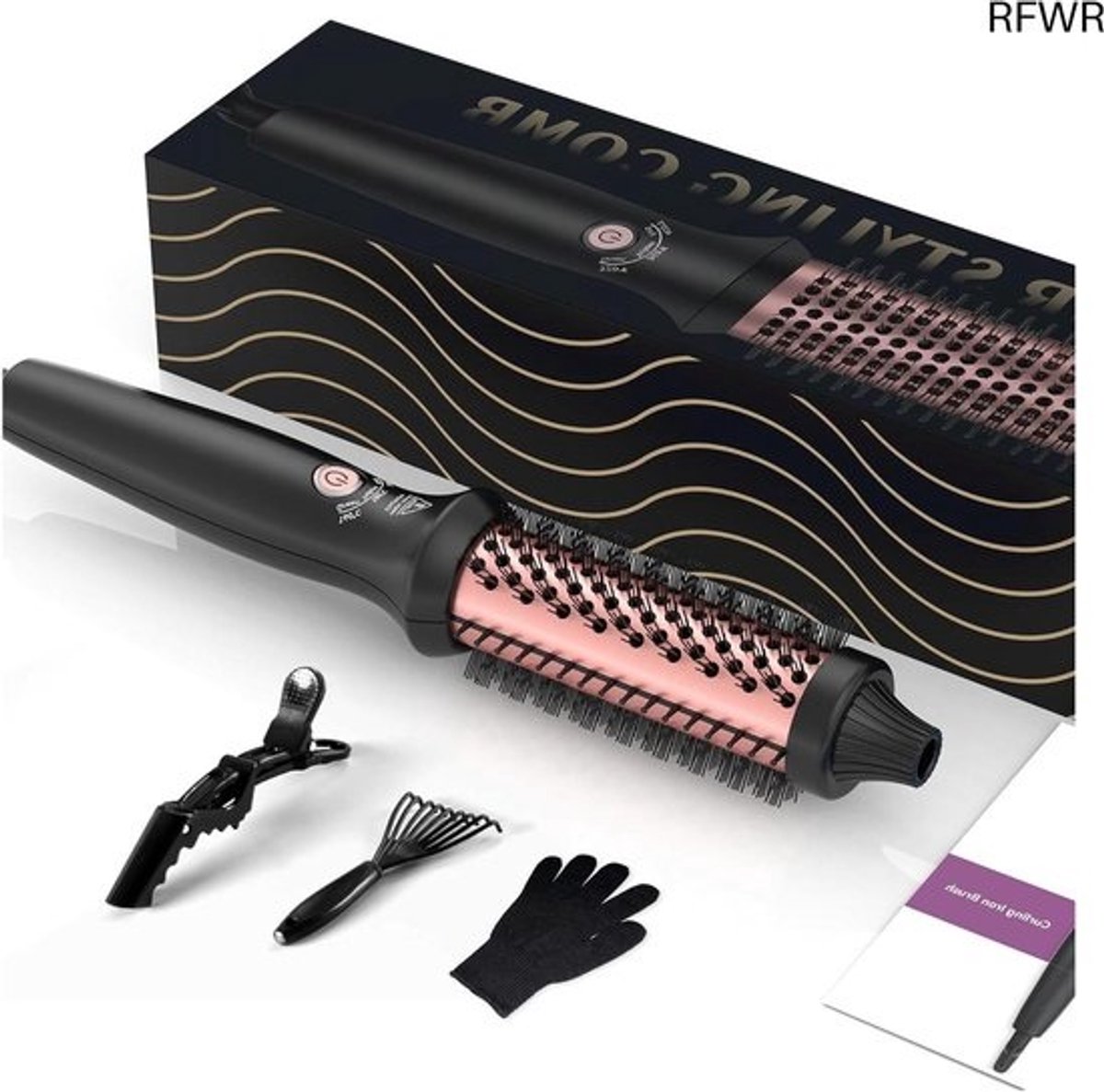RFWR® Ronde Verwarmingsborstel 32 Mm - 3-in-1 Hitte Haarborstel Met Verwarmingskam Voor Volumineuze Kapsels