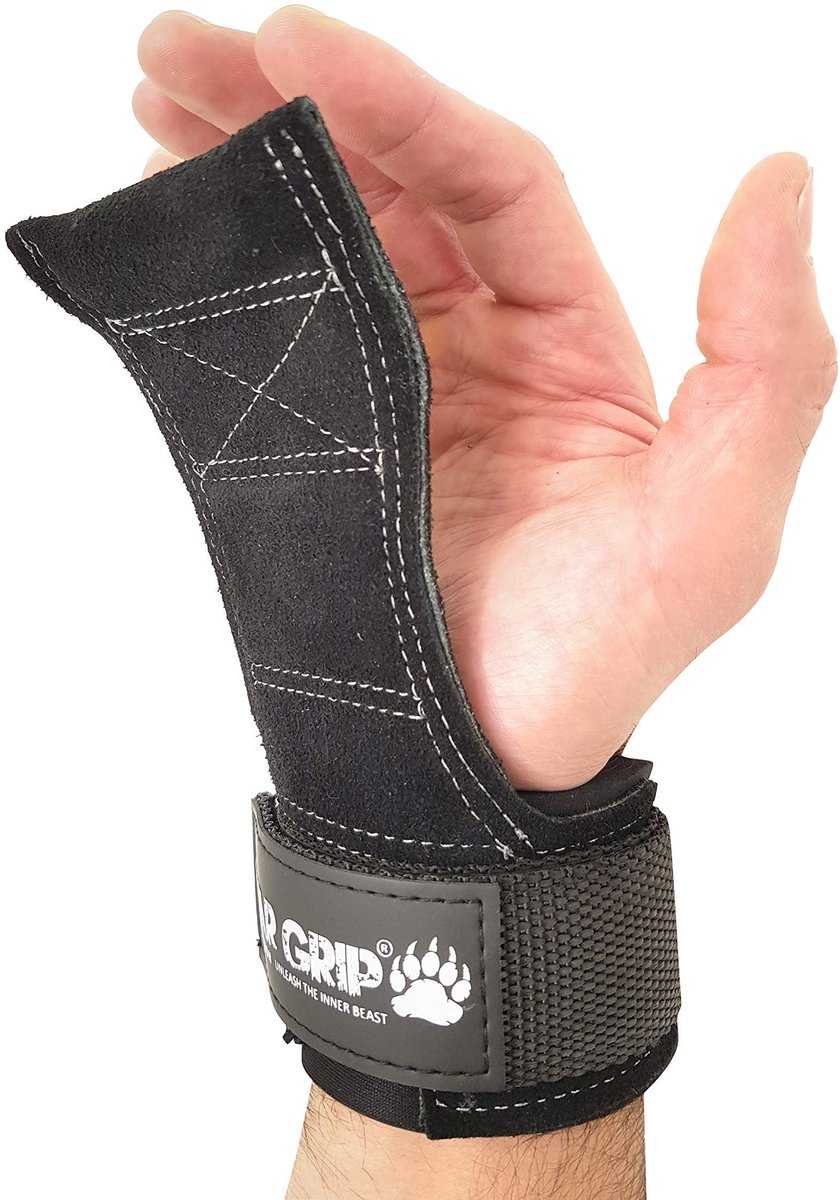 BEAR GRIP Multi Grip Straps/Hooks, Premium Heavy Duty Weightlifting Straps/Gloves (Special Leather) - ShopVlot