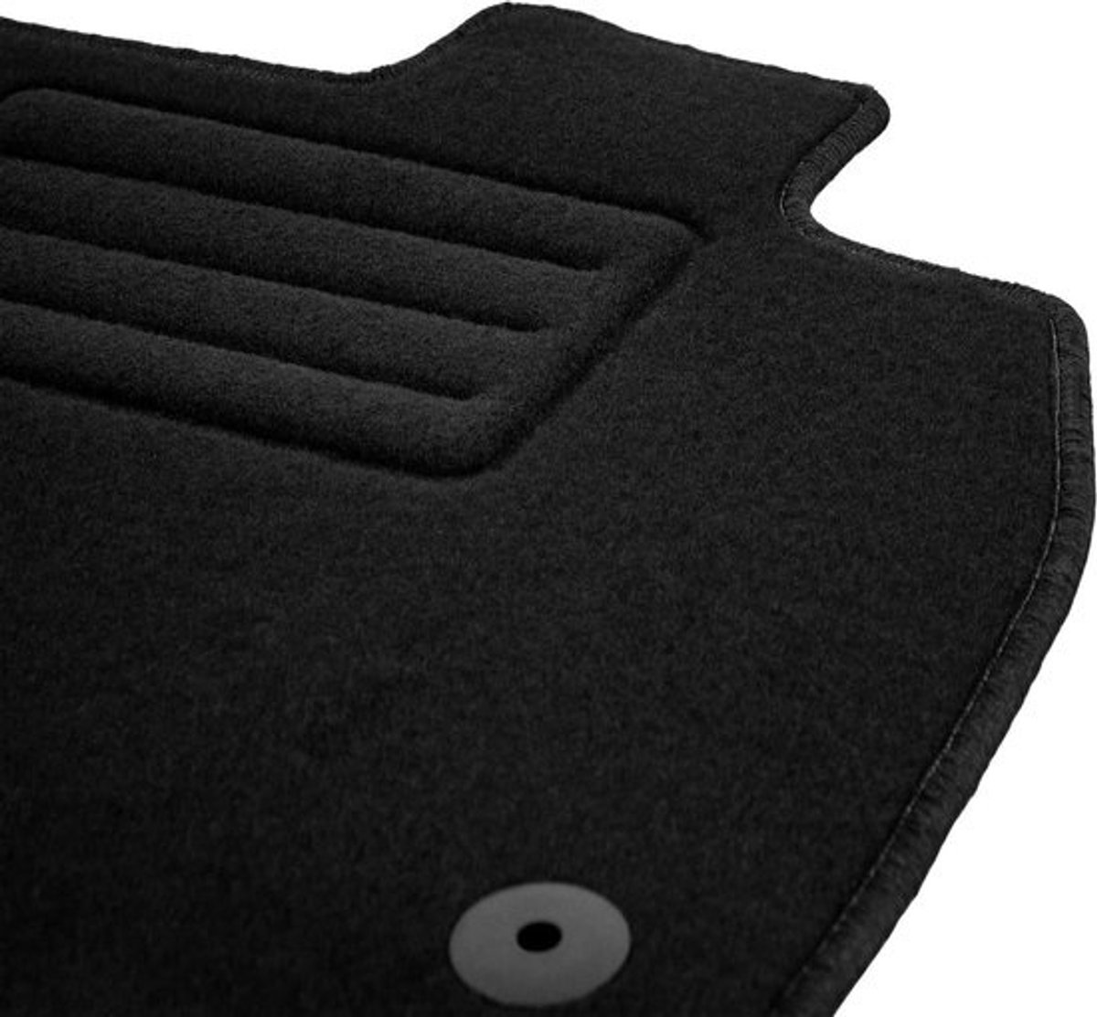 Bestuurdersmat Velours - Vloermat Auto - Interieur Beschermen - Precisie Pasvorm - 80 x 50 cm - Zwart