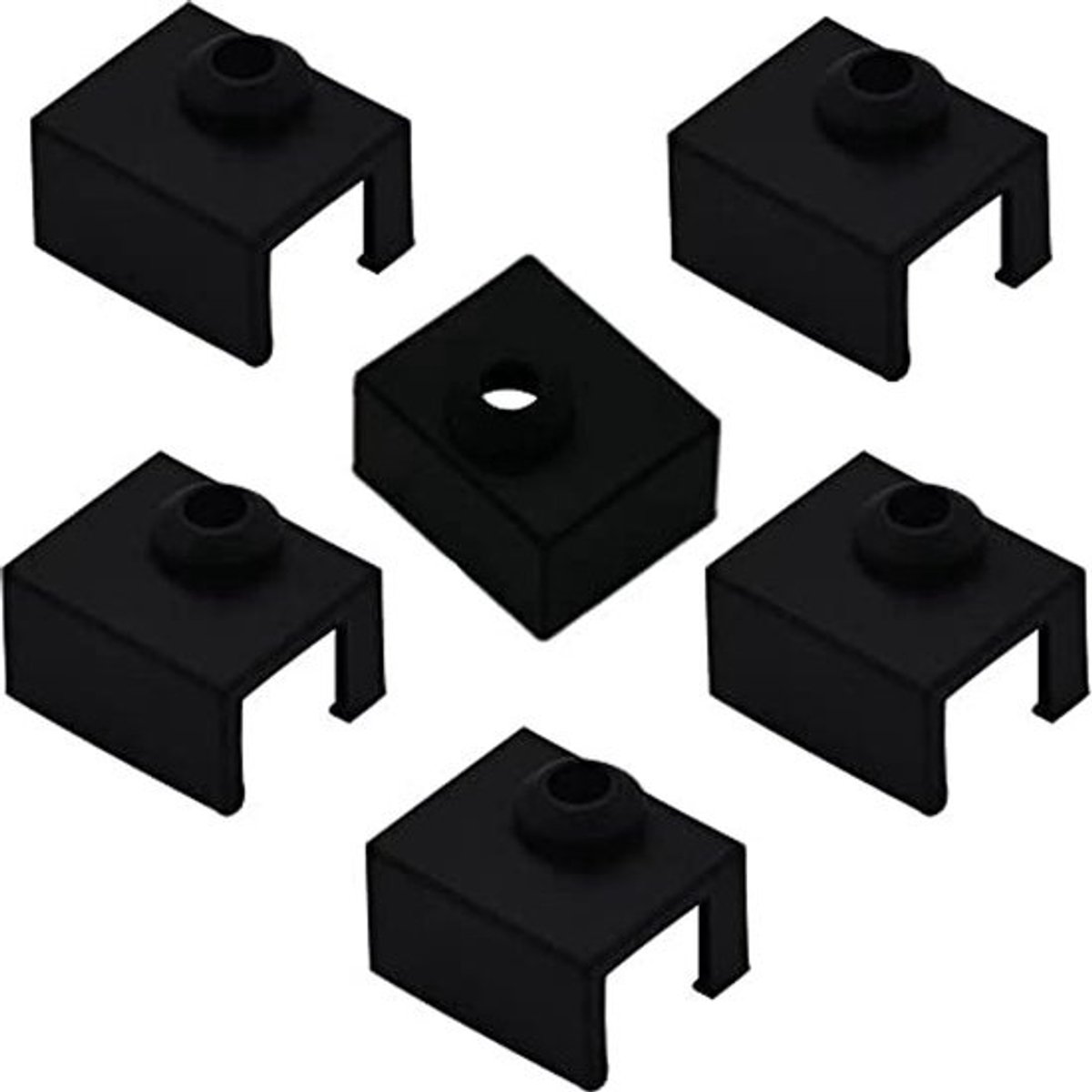 6 Stuks Siliconen Heater Blocks voor 3D Printers - Accessoires voor Ender 3 Series