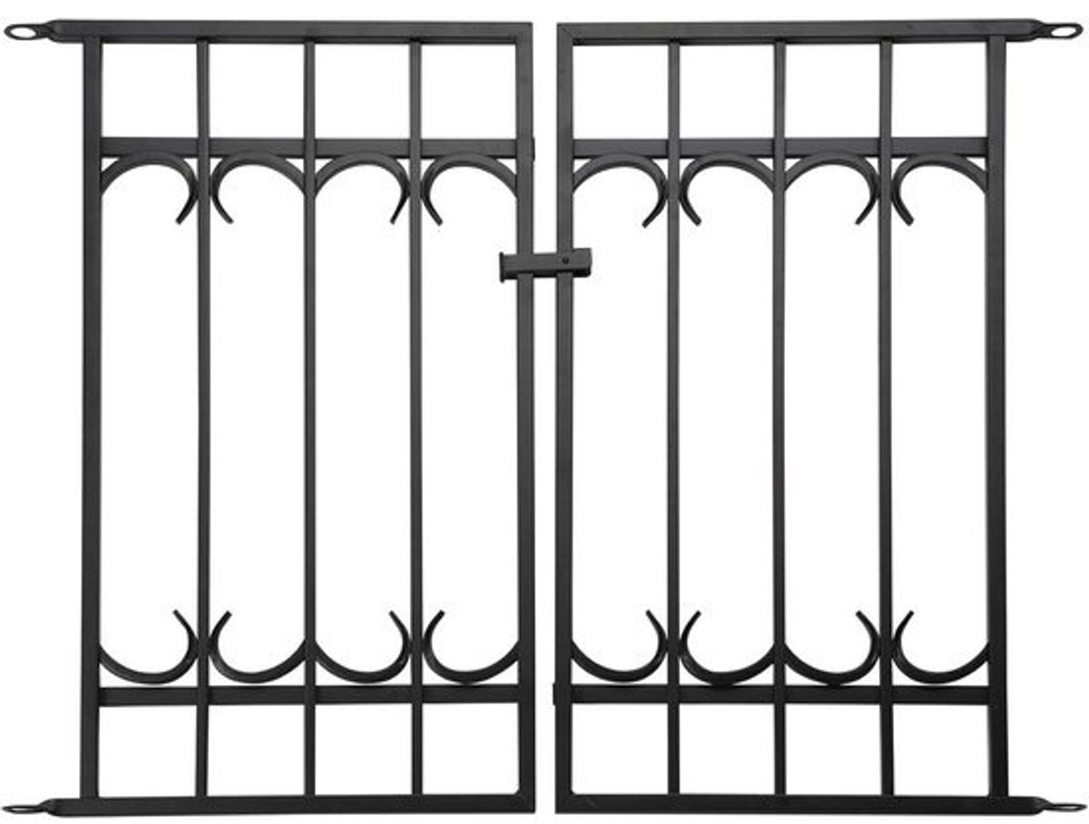Stijlvolle Zwarte Metalen Klimplanten Steunpoort voor Tuin