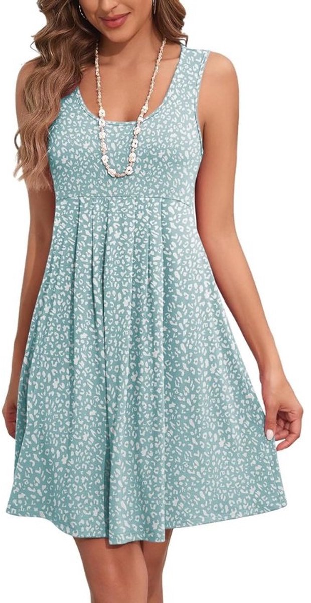 Lichte zomerjurk voor dames met bloemenprint, mouwloos en casual