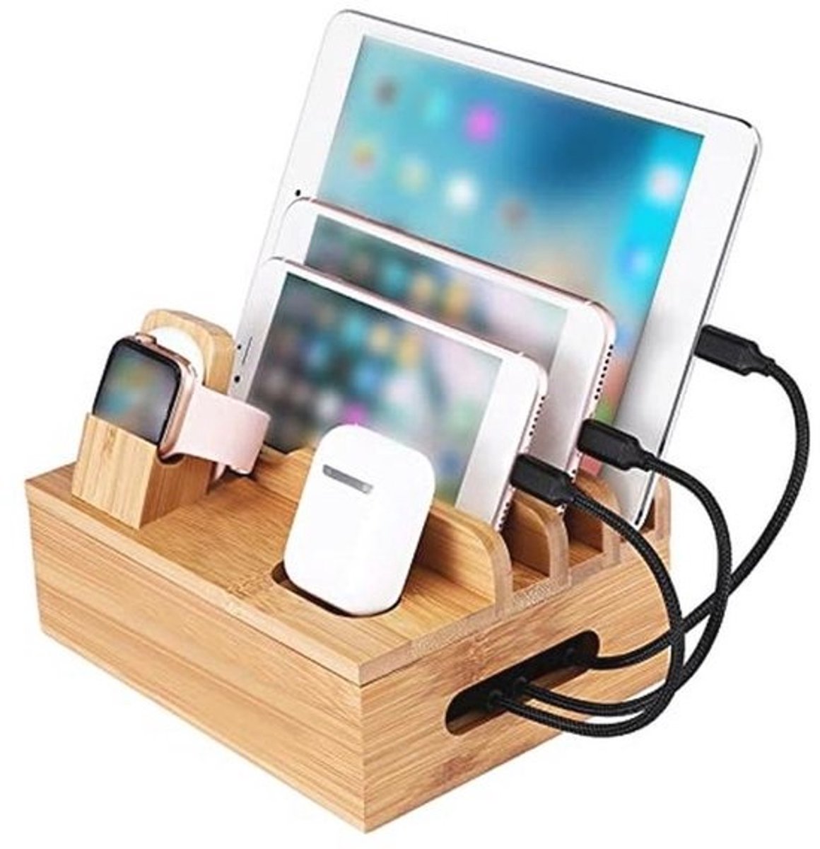 Alles-in-één Oplaadstation voor Telefoon, Tablet en Smart Watch - Bureau Organizer voor Meerdere Apparaten